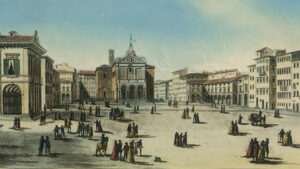 Giuseppe Pera, Vue de la Grande Place de Livorno